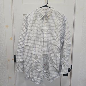Plaid Cremieux 100% Pima Cotton Button Down Shirt
